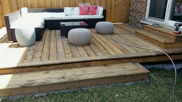 Floating deck build. Part 11 (one man construction team) Finished the build