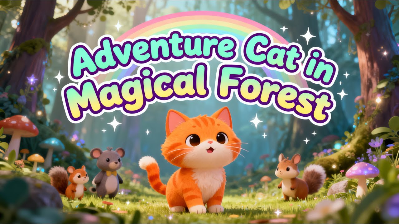 Adventure Cat in Magical Forest 🌟 | Cute Animals Cartoon for Kids# ...