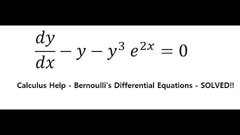Calculus Help: Bernoulli
