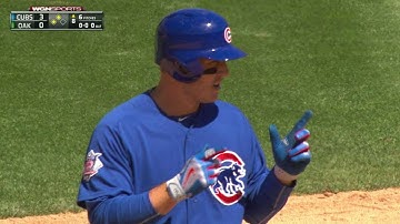 CHC@OAK: Rizzo smacks an RBI double down the line