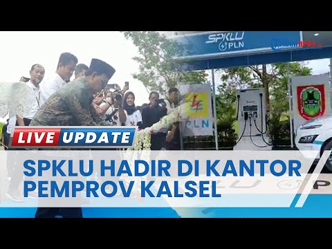 Suasana SPKLU PLN Kendaraan Listrik Diresmikan di Kawasan Perkantoran Pemprov Kalimantan Selatan