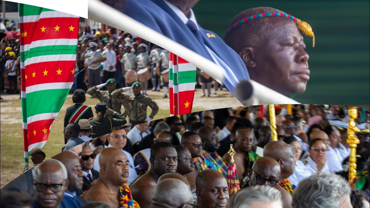 Asantehene attends the 50th Independence Anniversary Parade of the Republic of Suriname
