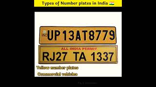 9 types of vehicle number plates in India #shorts #facts #india