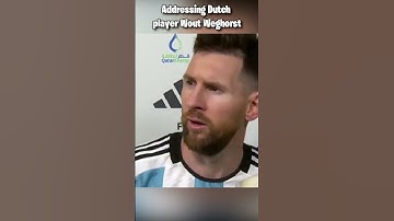Messi calls Dutch player Weghorst a dummy 🤣 #shorts