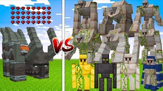 MUTANT RAVAGER vs ALL NEW GOLEMS | MINECRAFT BATTLE MOD!