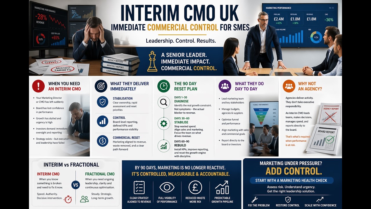 Interim CMO UK – Immediate Commercial Control for SMEs