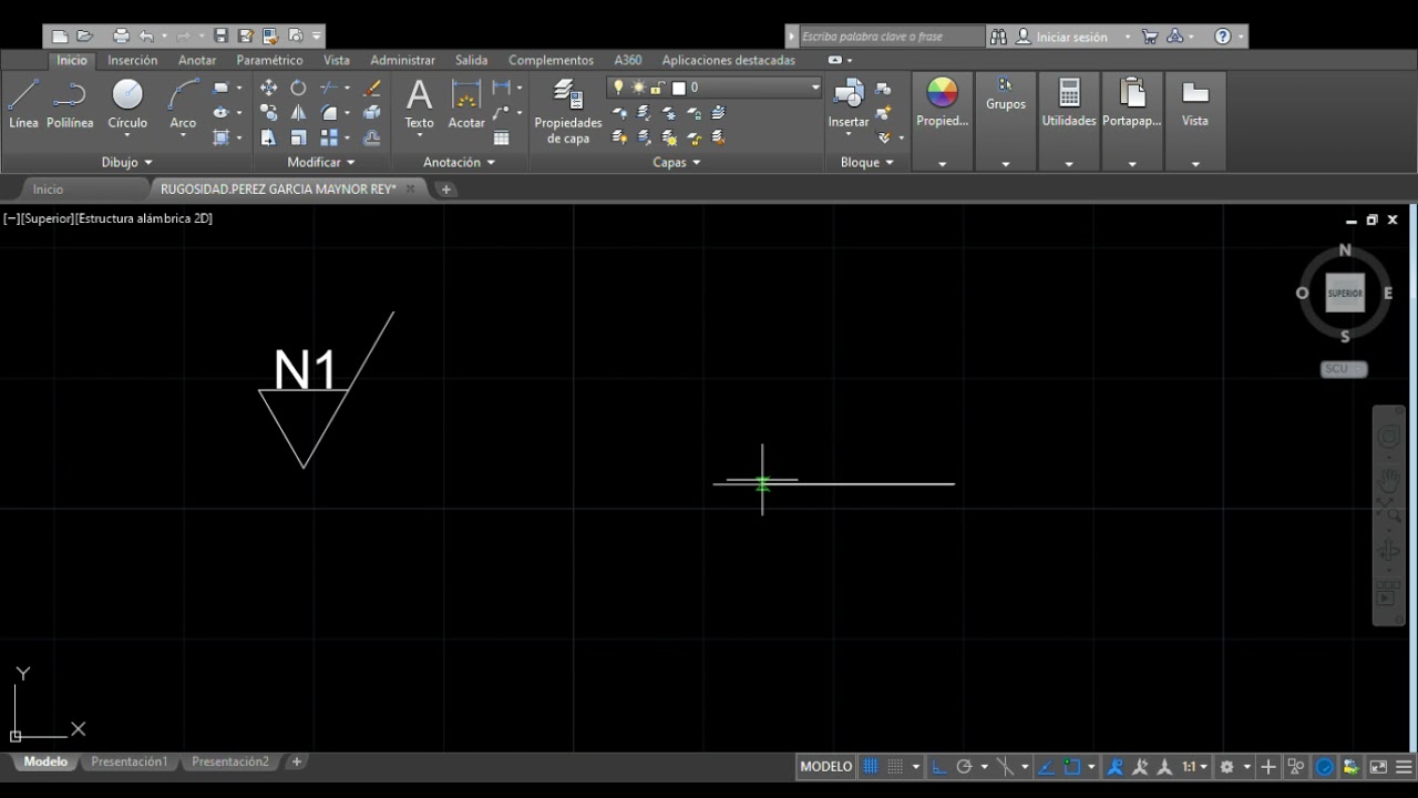 Cómo dibujar el símbolo de Rugosidad en AutoCAD - YouTube