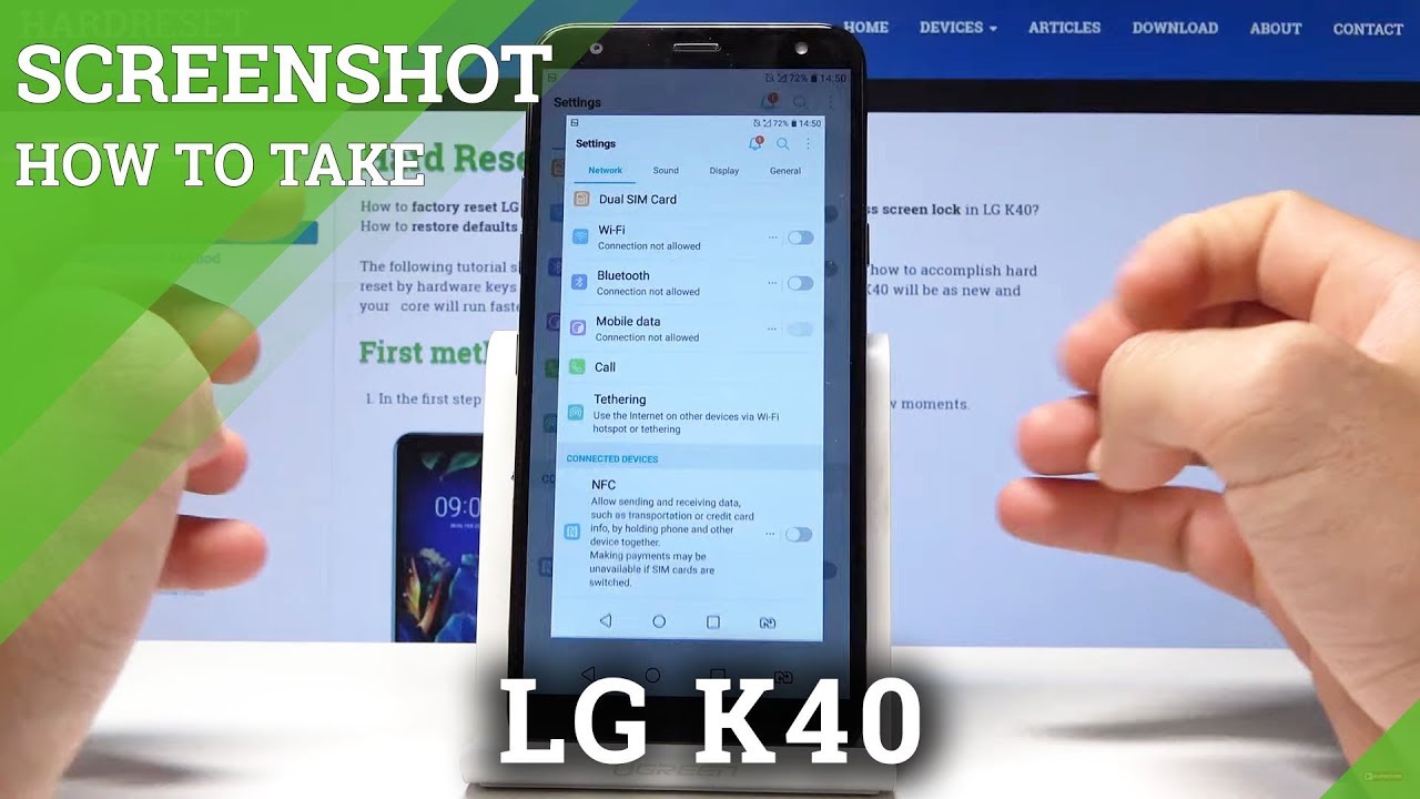 How to Take Screenshot in LG K40 - Capture & Save Screen - YouTube