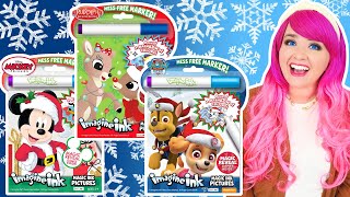 Coloring Christmas Paw Patrol, Mickey and Friends & Rudolph Magic Ink Coloring Books | Imagine Ink