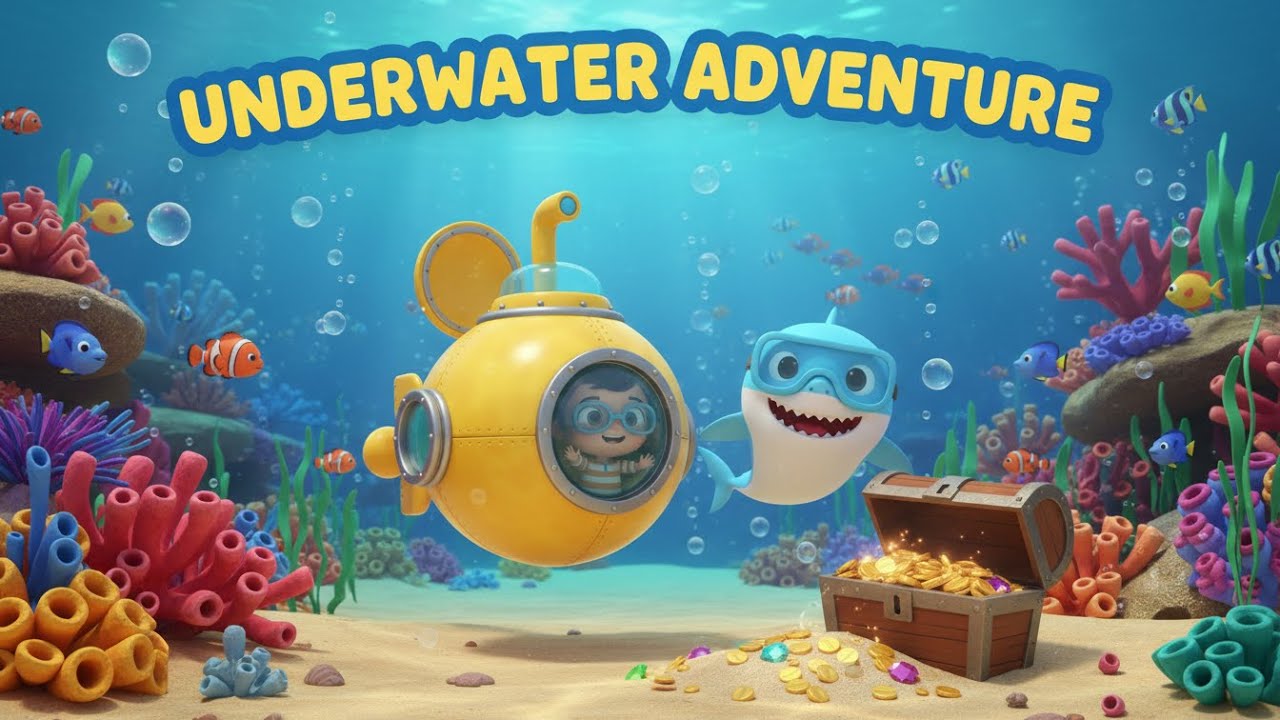 Underwater Adventure Song for Kids 🦈 | Magic Submarine & Baby Shark | English Nursery Rhymes