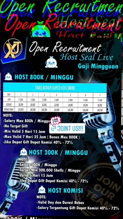 SEAL LIVE - GAJI MINGGUAN - JOIN US!!!