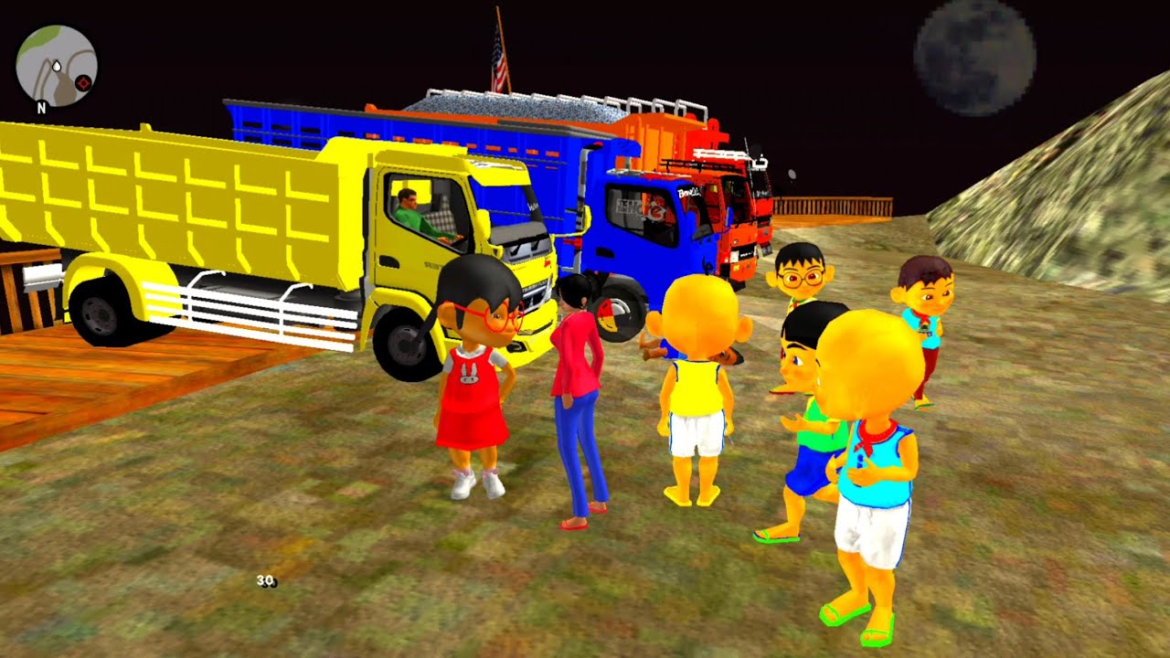 Upin & Ipin baru Berkemah Tengah Malam bawa Semua Mobil Police dan Truk Pasir hinga pagi🤣 Dunia Oyya