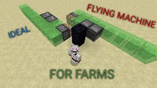 minecraft tutorial : ideal flying machine for farms ( bedrock edition ) @DigitalSmile