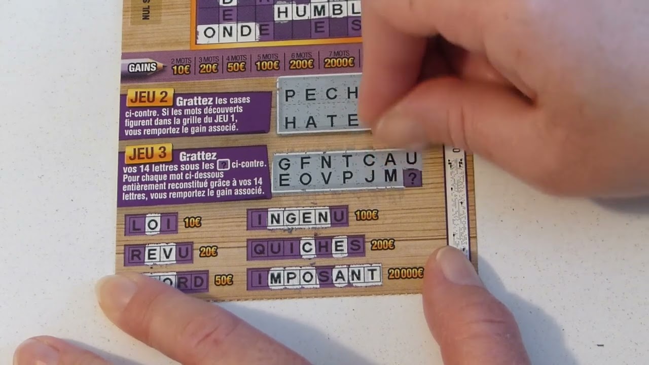 grattage fdj : 2 Méga Mots Croisés avec du gain !! 🤑😊
