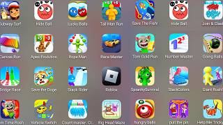 Tall Man Run,Bridge Race,Big Head Maze,Count Master 3D,Save The Fish,Tom Gold Run,Subway Surf...... screenshot 3