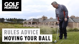 Rules Advice - Accidentally Moving Your Golf Ball