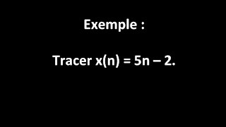Ex : tracer x(n) = 5n - 2