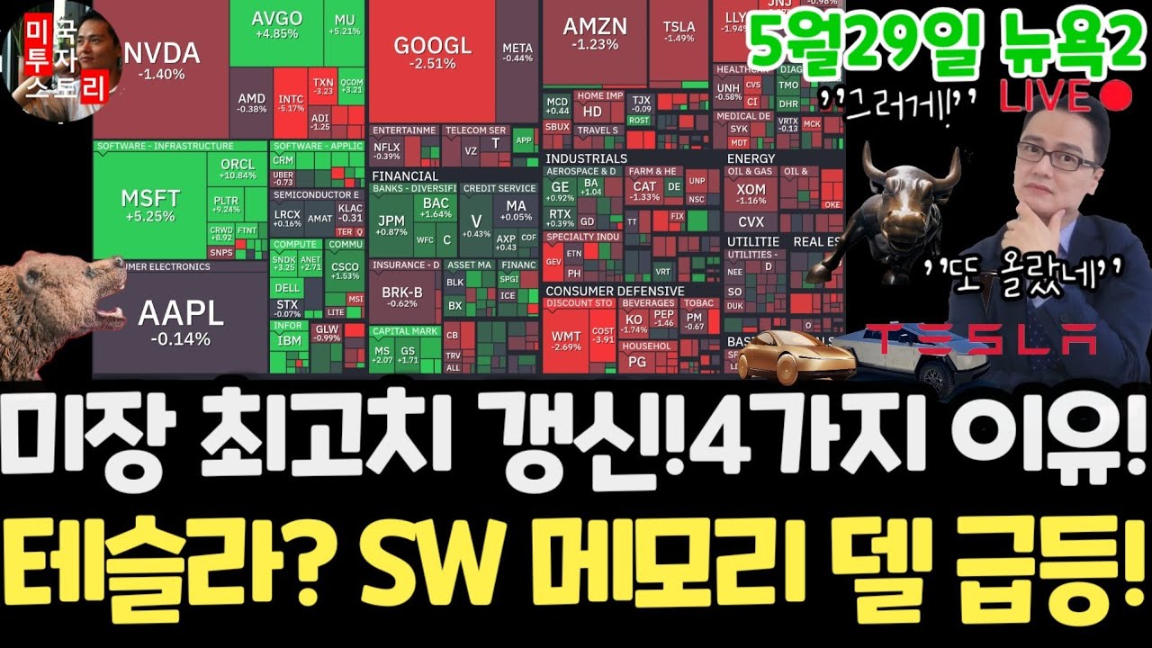 미국주식시황/델 SW 메모리 급등! 테슬라 엔비디아 왜? 구글 애플 아마존 메타 아이온큐 삼성전자 하이닉스 마이크론 테크놀로지 브로드컴 인텔 AMD 코어위브 샌디스크 루멘텀 IBM