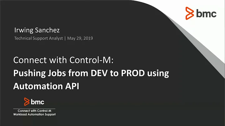 CWCM: Pushing Control-M Jobs from DEV to PROD using Automation API