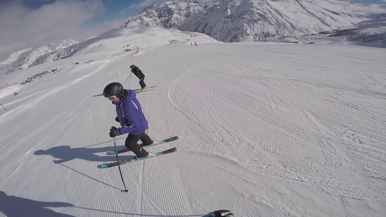 Livigno narty 2017 - piękna niebieska trasa