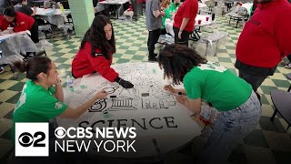 Volunteers help beautify East Harlems Isaac Newton Middle School