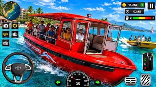 Nuevo simulador de barco turístico 3D 2026 - Juego moderno de autobús acuático Gameplay para Android screenshot 2