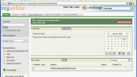 SalesForce CRM Online Registration Integration - RegOnline