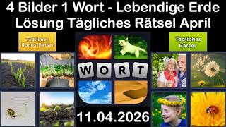4 Bilder 1 Wort – Tägliches Rätsel Lösung 11.04.2026 - Lebendige Erde - April 2026 #4Bilder1Wort screenshot 2