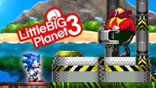 LittleBigPlanet 3 - Sonic Paradise Isle Zone Act 1 - PS4 Gameplay | EpicLBPTime