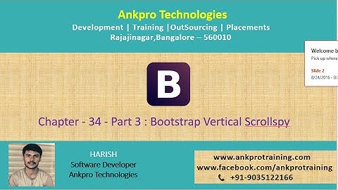 Bootstrap Chapter 34 - Bootstrap Vertical Scrollspy  part 3