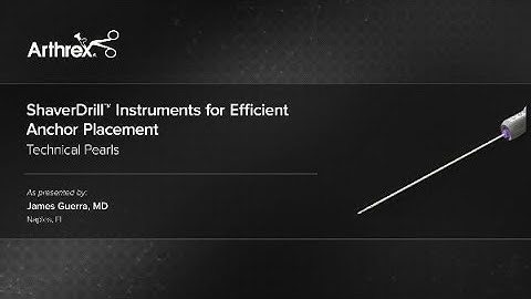 ShaverDrill™ Instruments for Efficient Anchor Placement