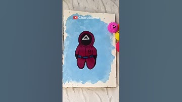 Wait Till The End! Turning Squid Game Into Art! ✍️ #Shorts  #SquidGame #Art #Painting #FanArt