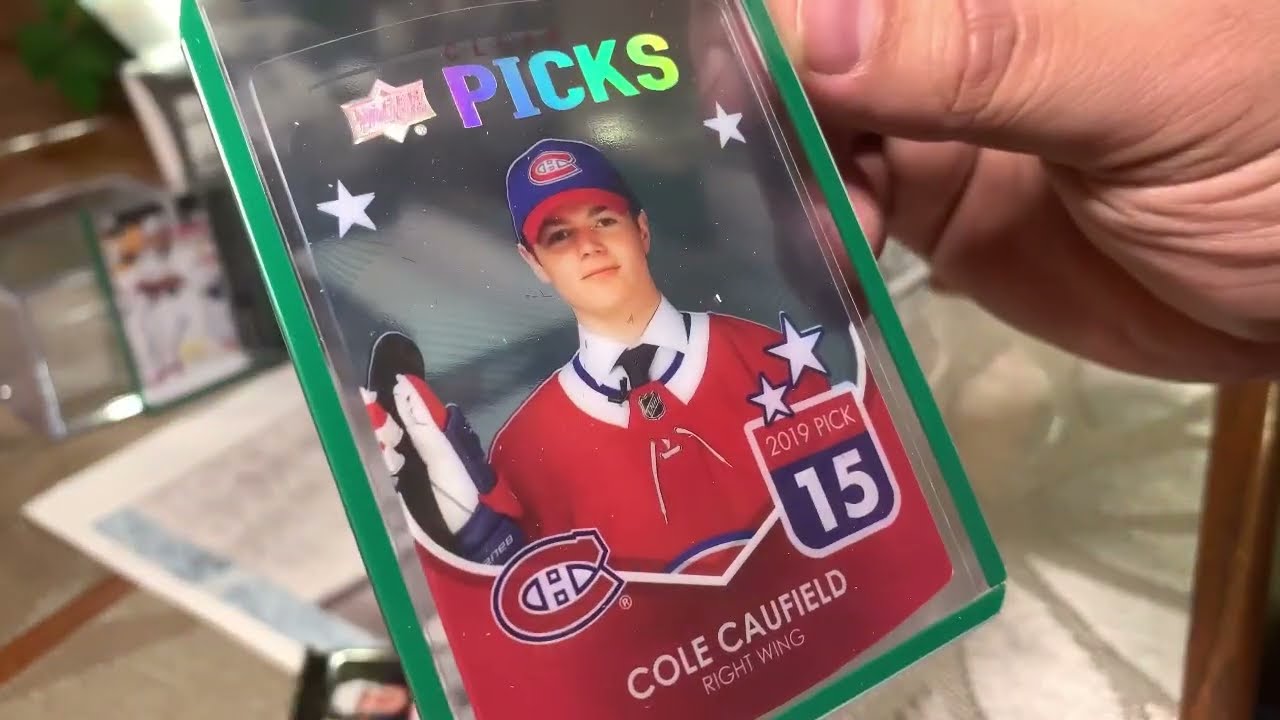 Two 2021-22 Upper Deck Hockey Hobby Box break. Monster Caufield hit! And others!