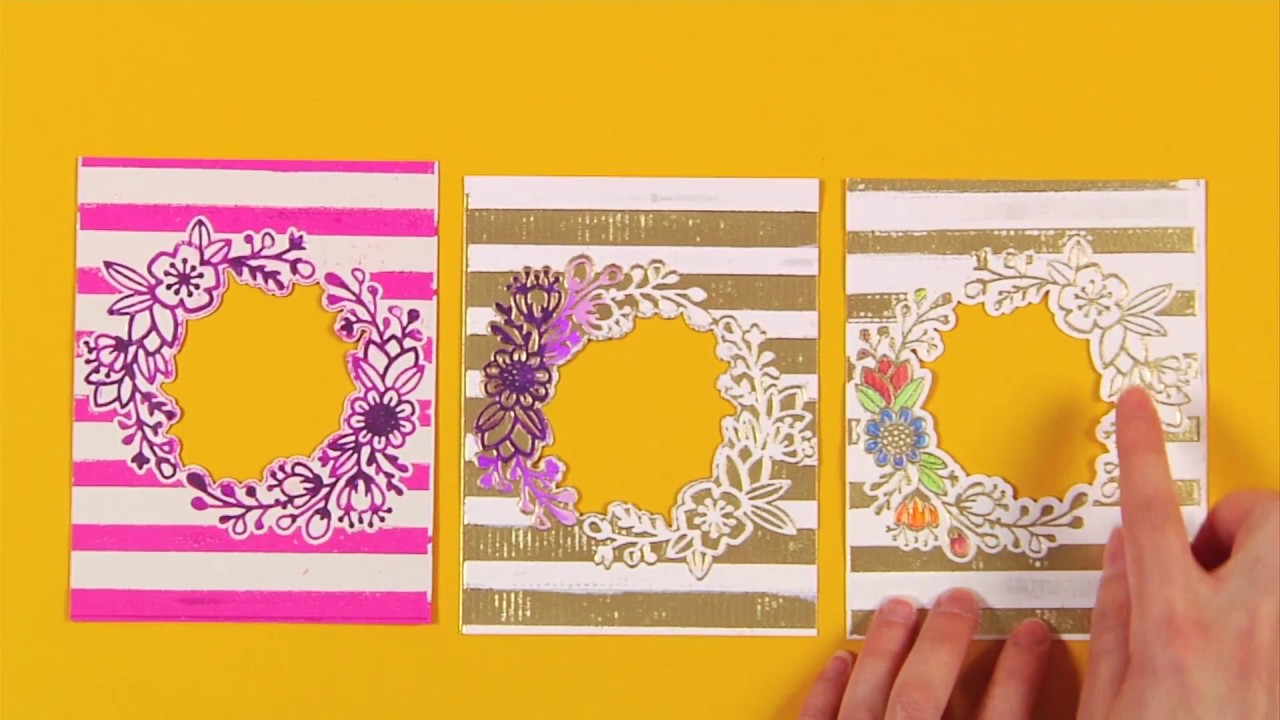 How to Use Embossing Ink & Powder with Impresslits™ - Sizzix - YouTube