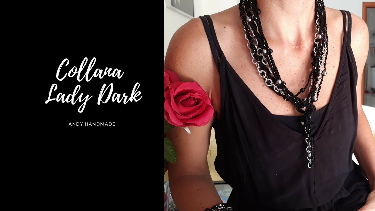 Collana uncinetto -  lady dark