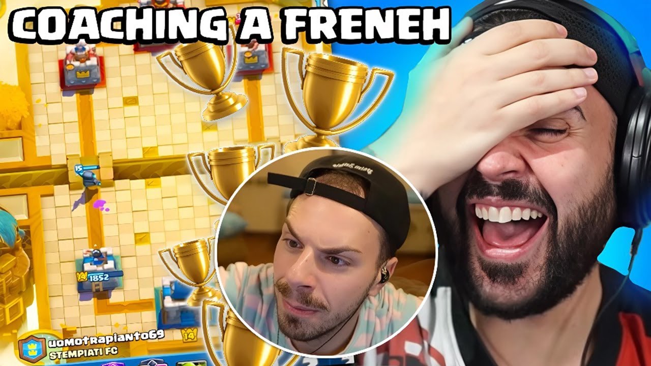 COACHING a FRENEH su CLASH ROYALE! mai riso cosi tanto XXXXXXL