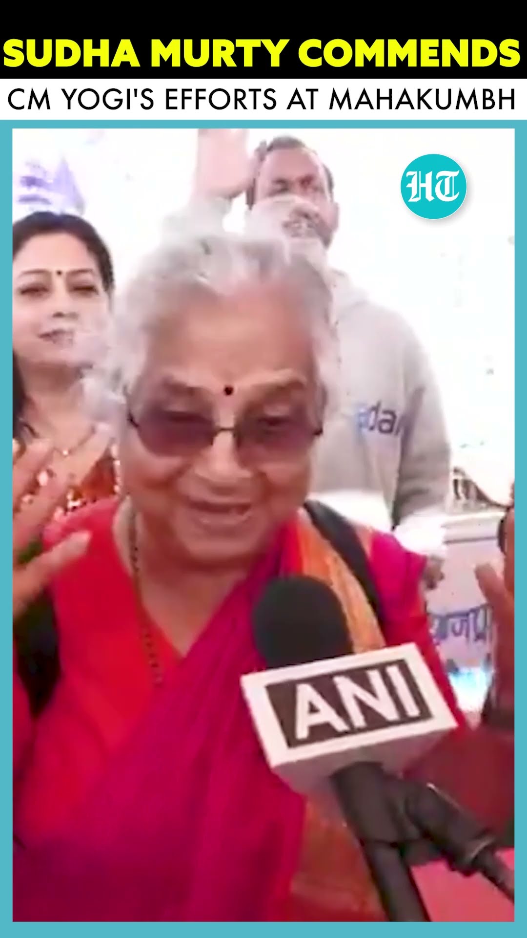 Sudha Murty Takes Holy Dip At Mahakumbh And Commends CM Yogi Adityanath's Efforts