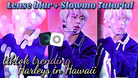 ✧˚ Lens blur +Slowmo "Harleys in Hawaii" tutorial — Alight Motion & VSCO