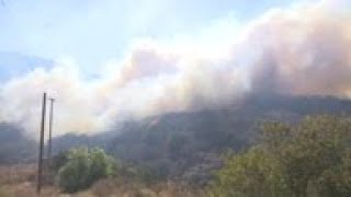 California firefighters struggle with big wildfire