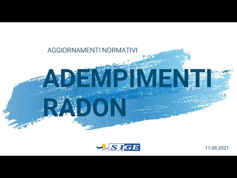 Nuovi adempimenti Radon