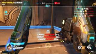 Tracer Sextuple Kill (Without Zarya's Graviton Surge) [OVERWATCH]