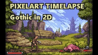 Gothic in 2D - Pixelart Timelapse