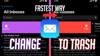 How to Add TRASH Option to iPhone mail: Switch Archive to delete FASTEST/EASIEST solution