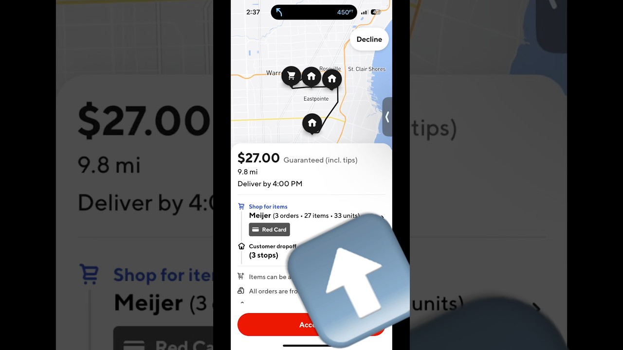 DoorDash Stacked Red Card High Paying Orders ‼️