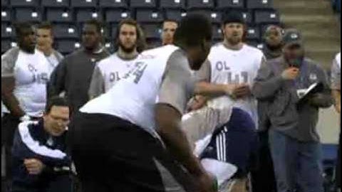 NFL Scouting Combine Offensive Linemen Drills