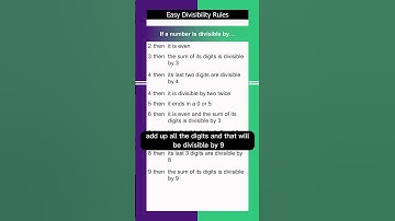 Divisibility rules part 2! #shorts