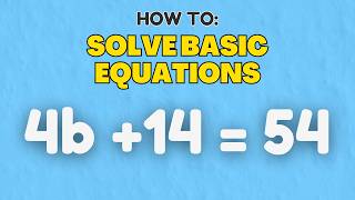 Year 7 Algebra Solving Basic Linear Equations