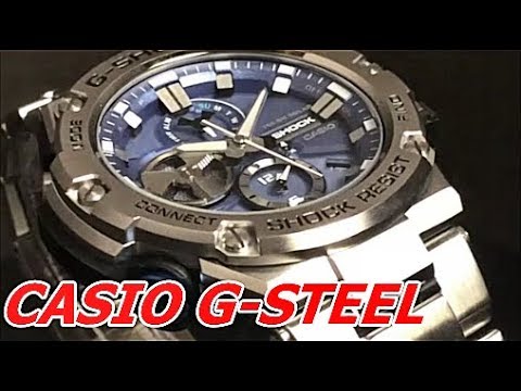 CASIO G-SHOCK G-STEEL Bluetooth搭載 GST-B100D-2AJF - YouTube