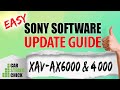 Sony XAV-AX6000 XAV-AX4000 Firmware Update Guide
