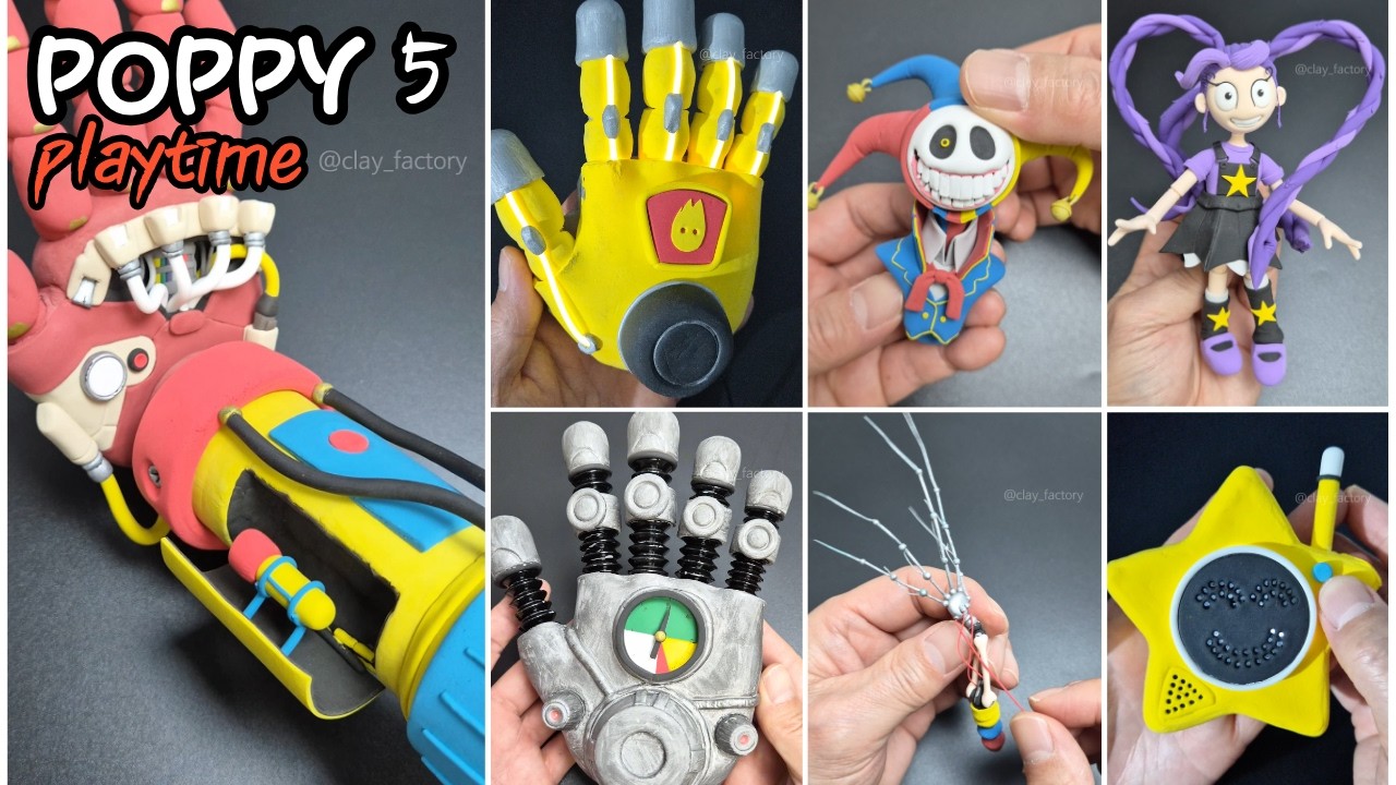 클레이로 파피 플레이타임 5 만들기 모아보기 - Poppy Playtime Chapter 5 with CLAY #poppyplaytime #grabpack #craft #clay